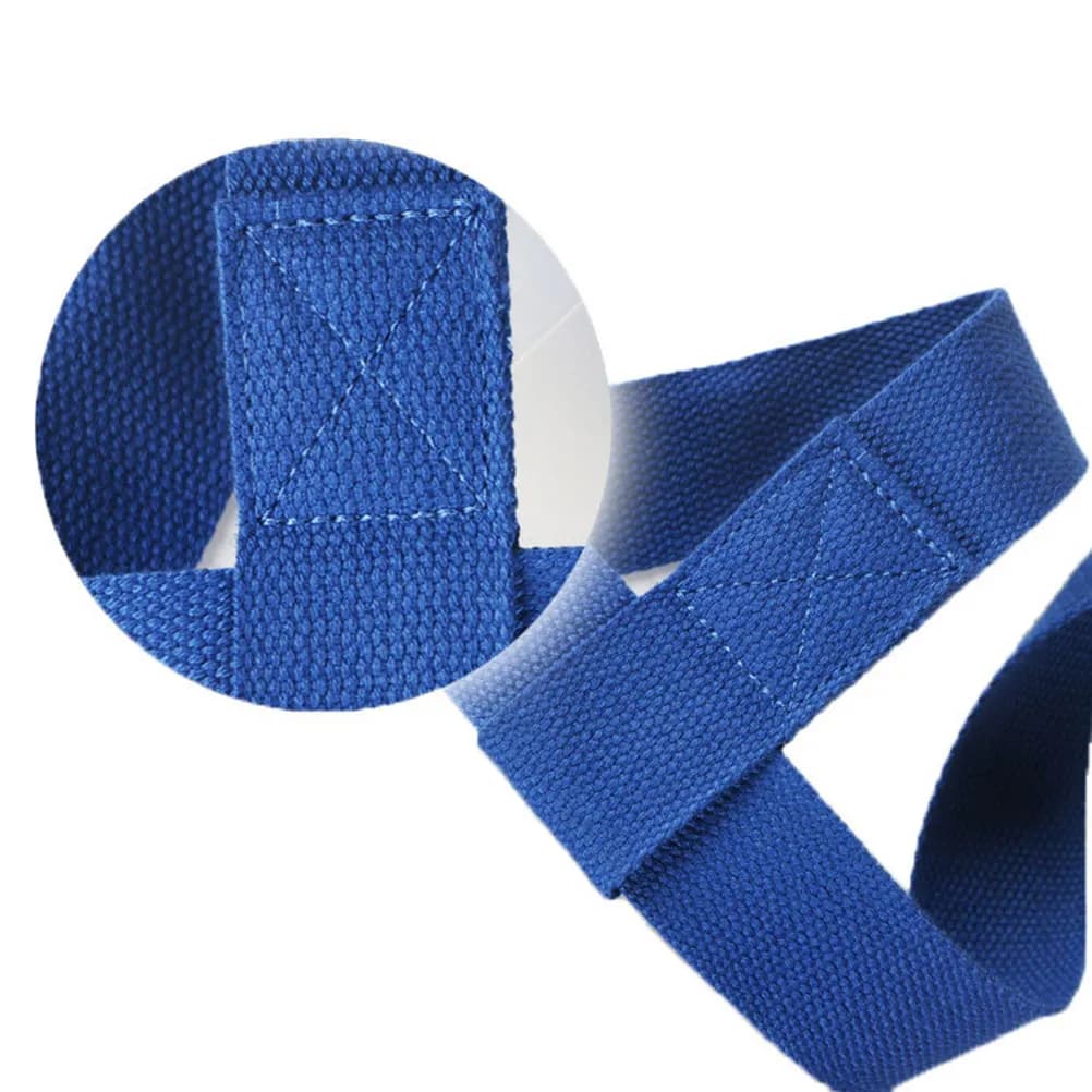 Set of 3 Premium Straps in Cotton for Yoga Mat, Adjustable and Safe for Carpets of Each Size, Read, Breathable and Skin Delicate