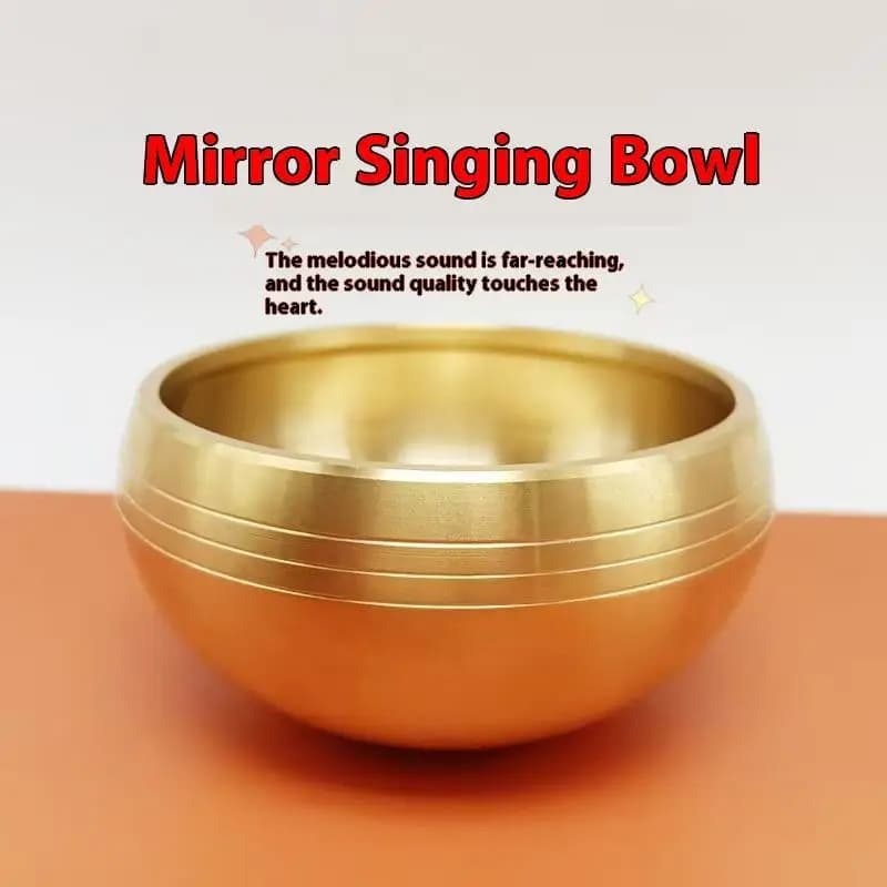 New Brass Singing Bowl Sanskrit Yoga Meditation For Sound Handmade Healing Stress Relief Mindfulness Instrument