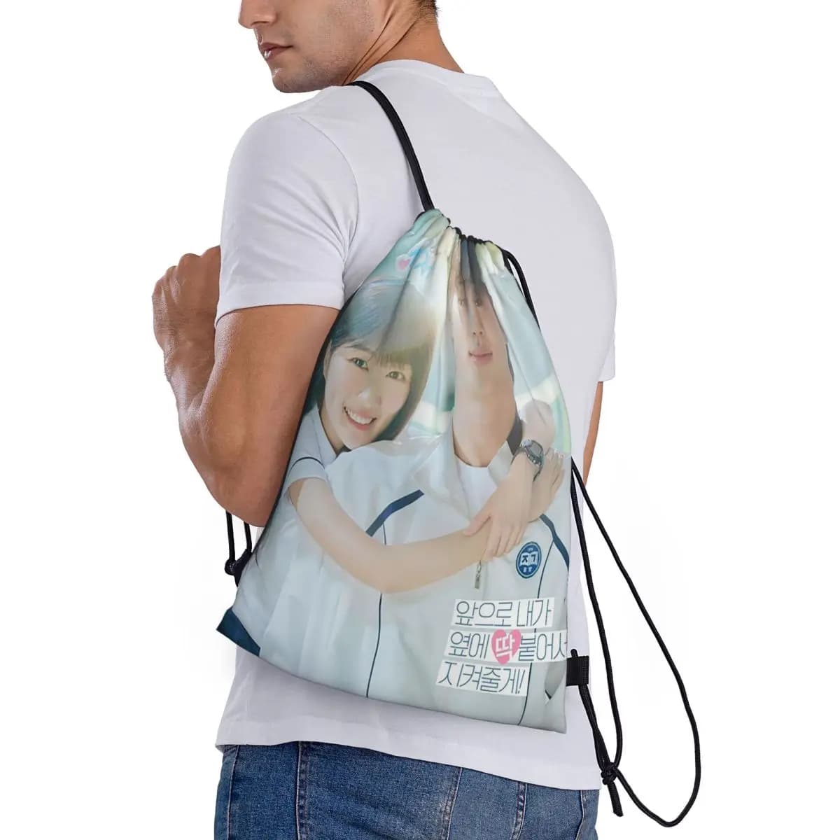 Lovely Runner Kdrama Poster Backpacks Borse con coulisse multifunzione Borsa sportiva Borse per libri per uomo e donna per la scuola