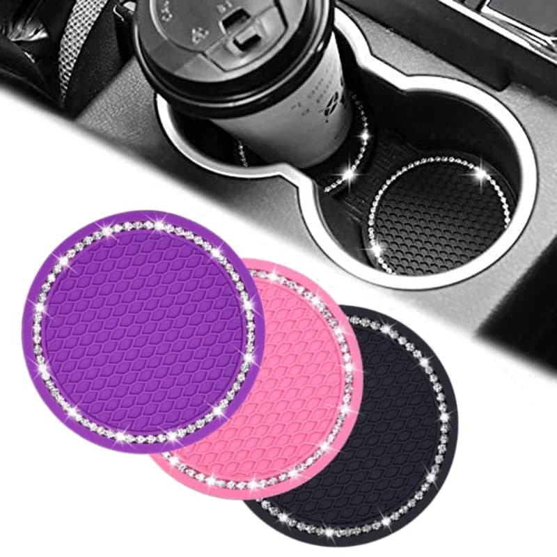 2 pcs auto bottle holder for water cup waterproof silica gel anti-slip mat for interior decoration car styling accessories