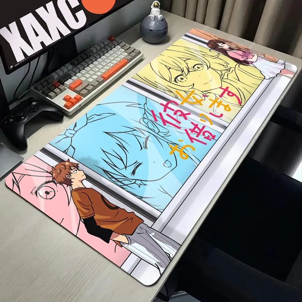 Anime Rent A Girlfriend Kanojo Okarishimasu Mizuhara Chizuru Mouse Pad Laptop PC Mouse Mat tappetino per tastiera da scrivania tappetino antiscivolo