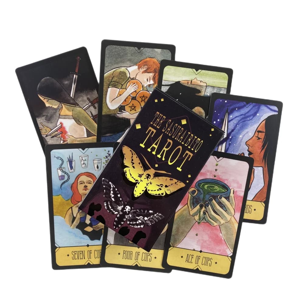 Le carte dei tarocchi Sasuraibito Un mazzo da 78 Oracle English Visions Divination Edition Carte da gioco da tavolo
