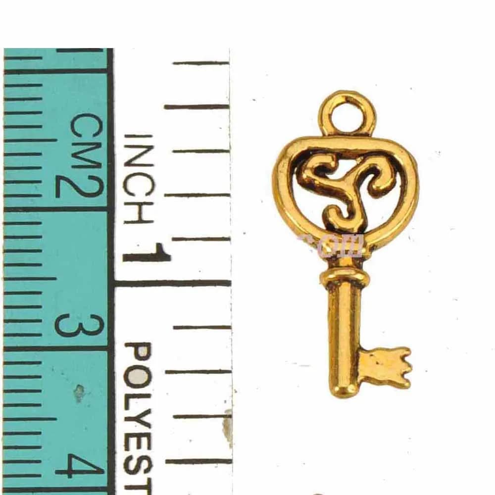 100pcs Charms To Make Bracelets Clothes Components Earring Handmade Costume Keys Antique Gold Metal Jewelry Fittings Necklaces
