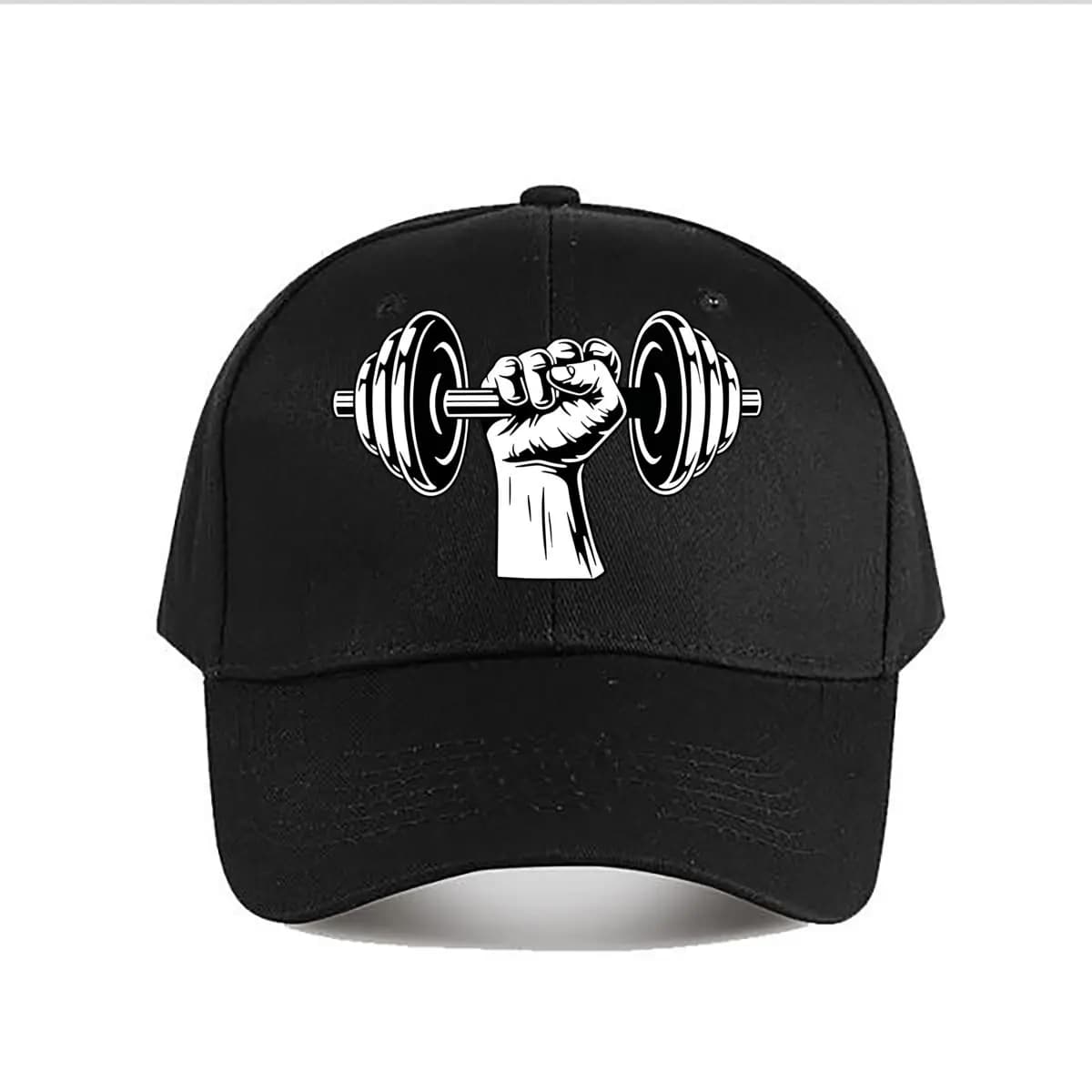 Fist Holding Dumbbell Fitness Graphic Baseball Cap Fashion Men Sunhat Women's Outdoor Sports