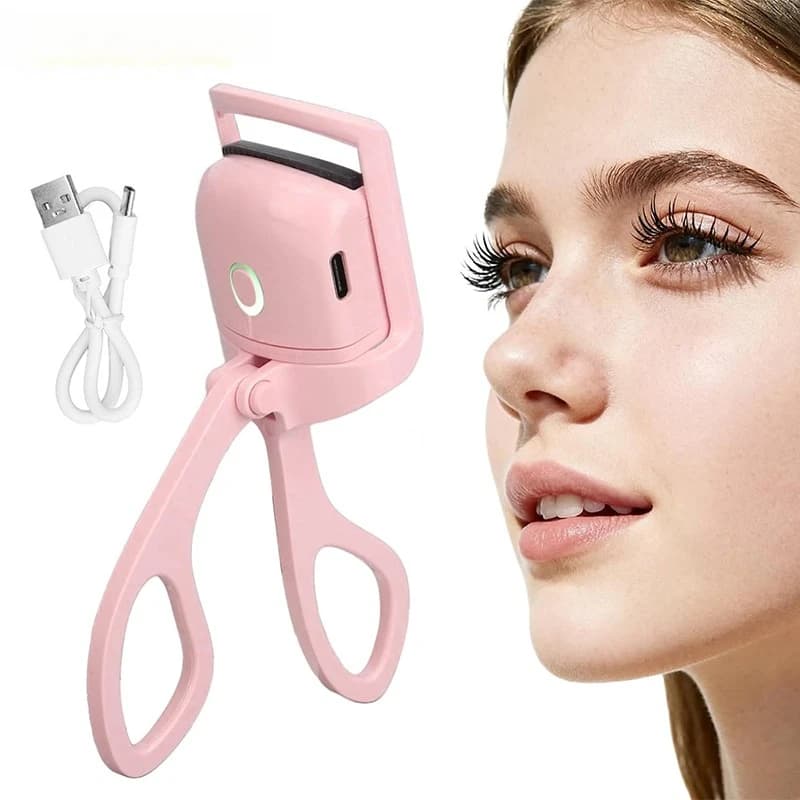 Piegaciglia Riscaldato Ricaricabile USB con Display LCD, Strumento Portatile per il Trucco, Bellezza e Salute