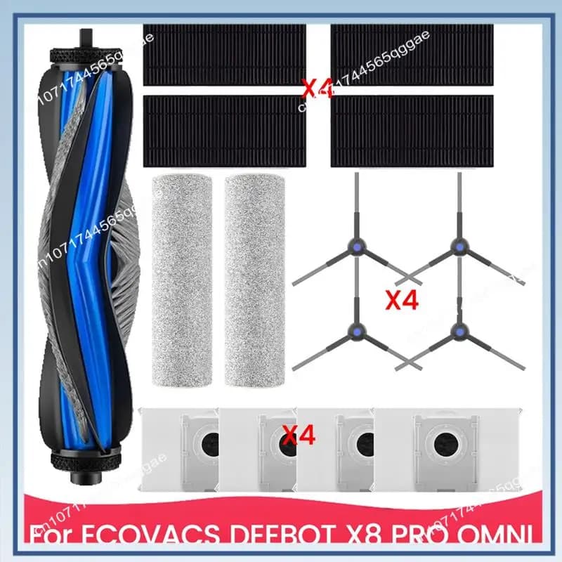 A67I For ECOVACS DEEBOT X8 PRO OMNI Robot Vacuum Cleaner Parts of Spare Parts Main Side Brush Filter Hepa Mop Bags