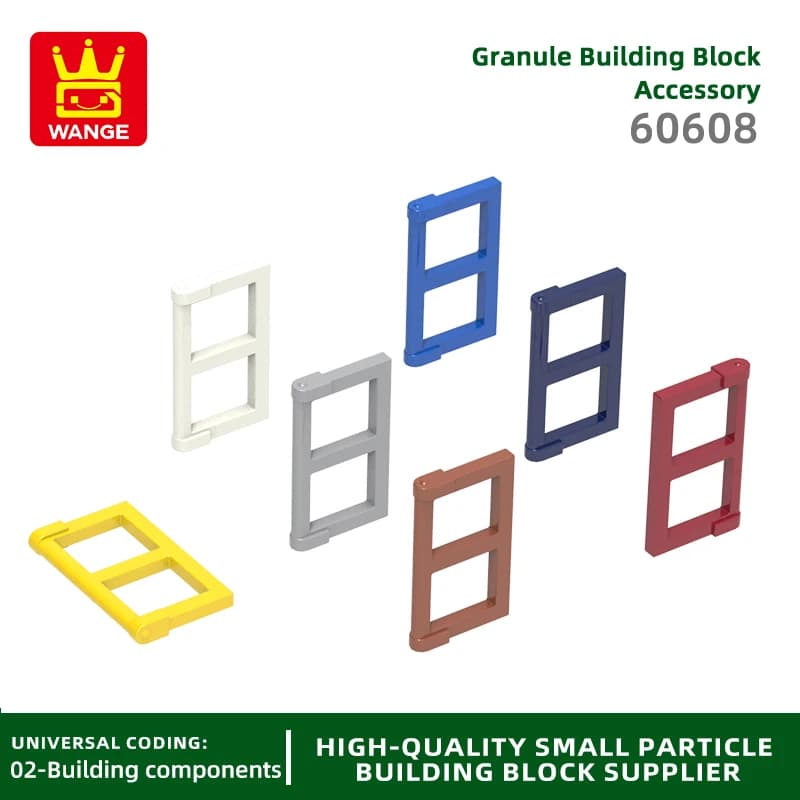 Wange 285 pcs/lot 60608 glass window frame Building Block Moc Assembly Parts accessories compatible with brick children's toys
