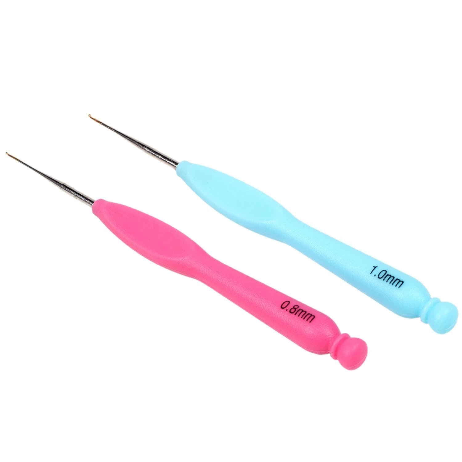 AA05 Set da 8 Pezzi Kit per Cucito con Manico in Plastica, Kit Uncinetti per Tessitura, Ferri da Maglia in Alluminio, Aghi per Cucito e Lavorazione del Filato