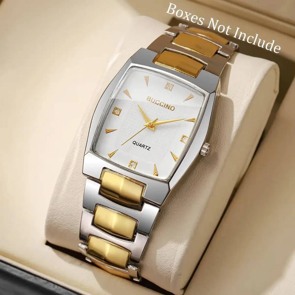 Orologi da uomo d'affari di lusso Orologio da polso al quarzo con quadrante rettangolare alla moda per uomo Orologio Reloj Hombre (senza scatola)