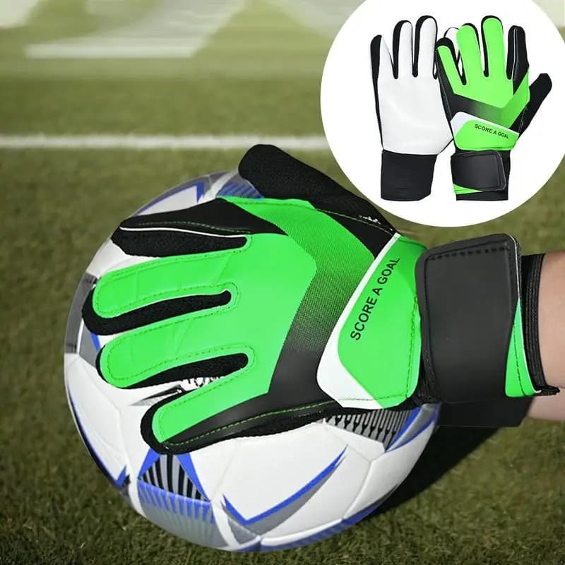 1 paio di guanti da portiere per bambini adulti calcio in lattice protezione ispessita guanti da portiere guanti da portiere da calcio guanti antiscivolo