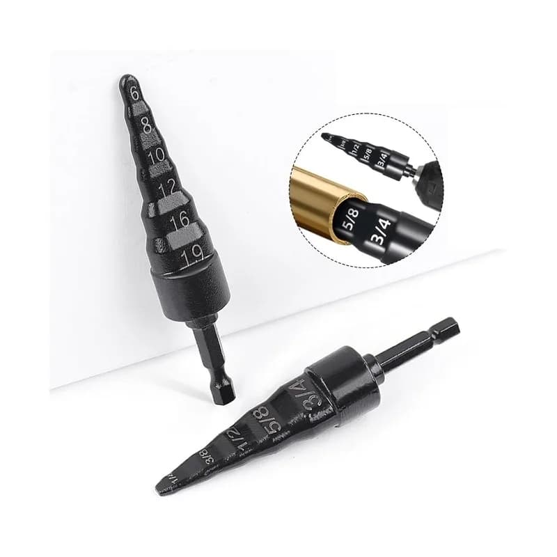 Air Conditioning Copper Pipe Expander 1/4-3/4 and Air Conditioning Copper Pipe Rotating Tool Hex Shank Imperial Tube Reamer