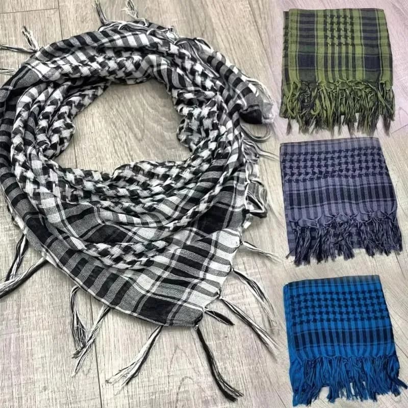 1/2/3pcs Tattico Keffiyeh Shemagh Sciarpa Araba Scialle Copertura del Collo Avvolgere la Testa di Cotone Sciarpe Invernali da Uomo Trekking All'aperto Scialle