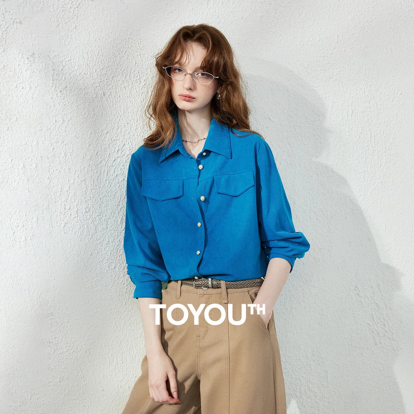 TOYOUTH Women's Shirt Jacket 2026 Autumn New Urban Nomad Corduroy Lazy Commuter Top