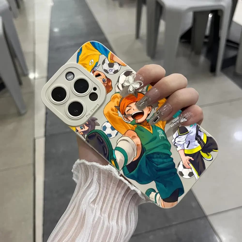 Game Inazumas Elevens Phone Case For iPhone 17 16 15 14 13 12 11 Pro Max 13Mini Plus 17Air 16e Matte Soft TPU Cover