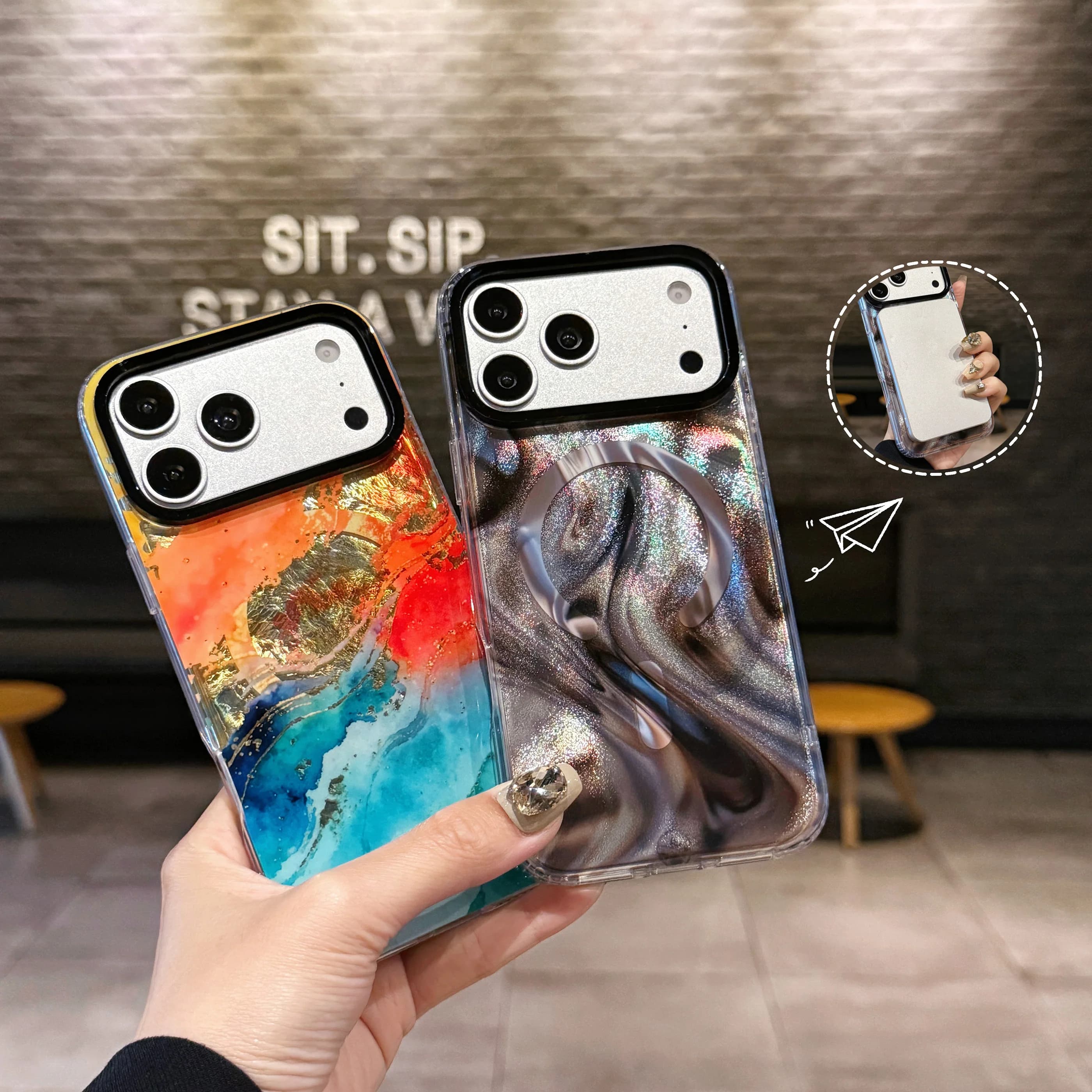 2026 New Phone Case For iPhone 18 17 Pro Max 16 15 14 13 Pro For Magsafe IMD High-End And Fashionable Flowing Star River Shell