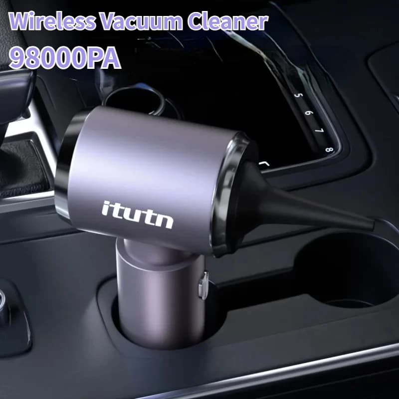 ITUTN 98000PA Aspirapolvere per auto wireless Macchina per la pulizia portatile per tastiera Potente mini pulitore portatile per auto e casa