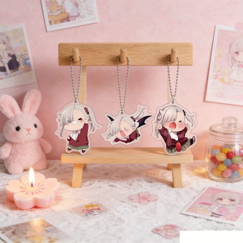 2025 Vampire-chan Can't Suck Properly Anime Acrylic Keychain Q-version Luna Ishikawa Fans Pendant Bag Car Keychain present Gifts