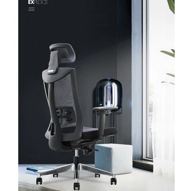 Sedia da Ufficio Ergonomica in Plastica con Schienale Alto, Girevole, per Gaming e Lavoro