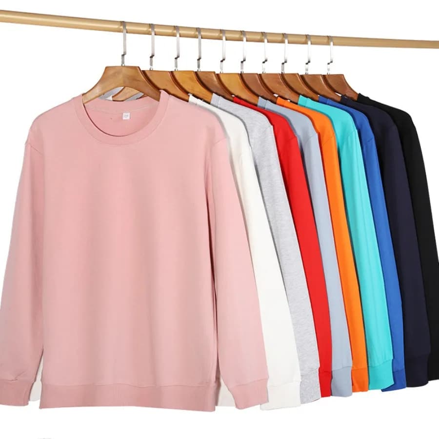 【Nuovo stile】Felpa con cappuccio in cotone primaverile e autunnale, con colletto rotondo, per uomo e donna, a maniche lunghe, tinta unita