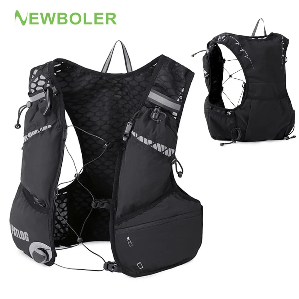 Zaino NEWBOLER per Trail Running 8L Ultraleggero, Gilet Idratazione per Uomo e Donna, Borsa per Maratona ed Escursionismo