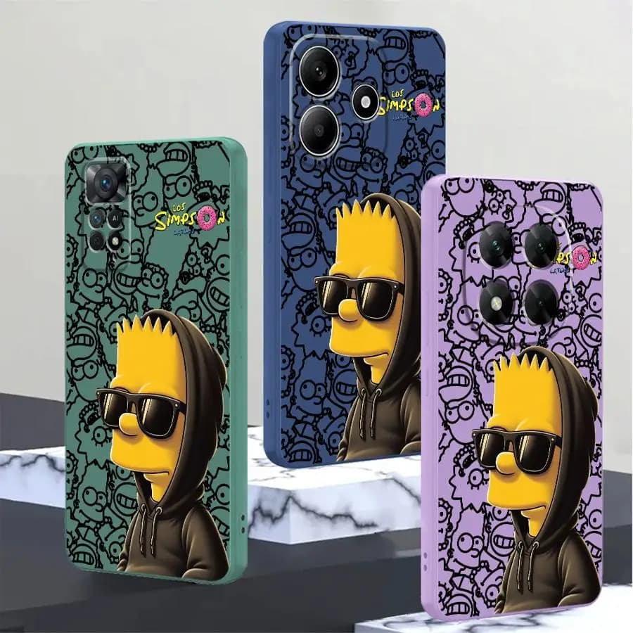The Simpsons Cool Bart Case for Xiaomi Redmi Note 15 Pro Plus 10 Lite 11S Note 14 13 9 12 8 12S 11 14 9S Phone Cover