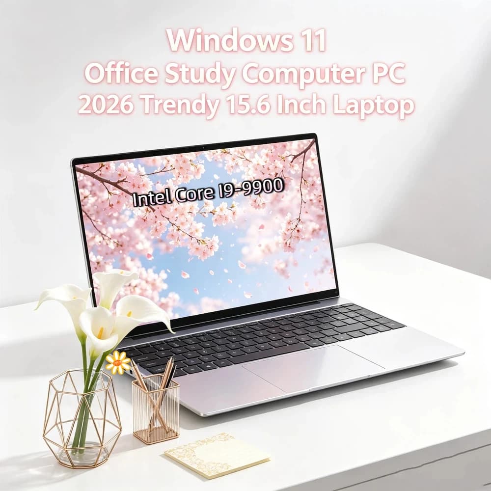 PC Gaming Ultra Sottile Lucido da 15.6" con Intel Core I9-9900, 32GB, 2TB, 1080P HD, Windows 11 Pro, Laptop per Casa, Ufficio e Studio
