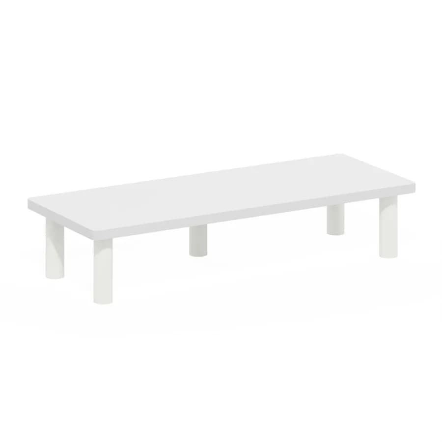 TURN-N-TUBE Monitor Riser Stand in White White