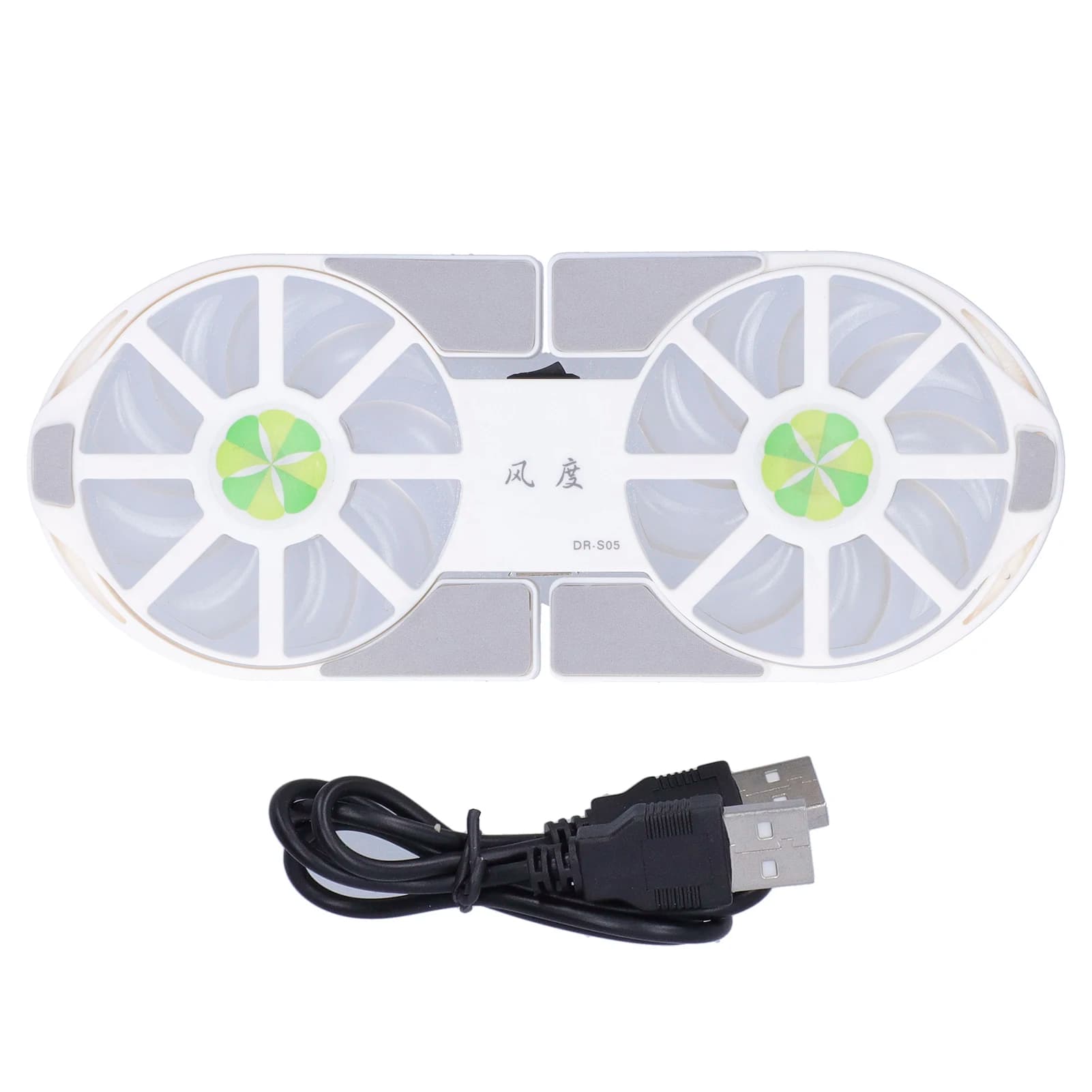 Tappetino di raffreddamento universale per laptop Dispositivo di raffreddamento pieghevole per notebook Dissipazione efficiente del calore DualFan Dissipatore di calore per ventola del radiatore di grande volume d'aria