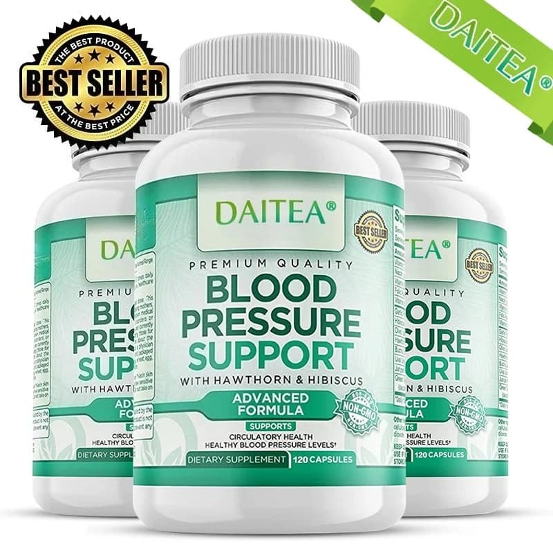 Health and circulation support supplement with hawthorn extracts, hibiscus and garlic-from 30 to 120 capsules