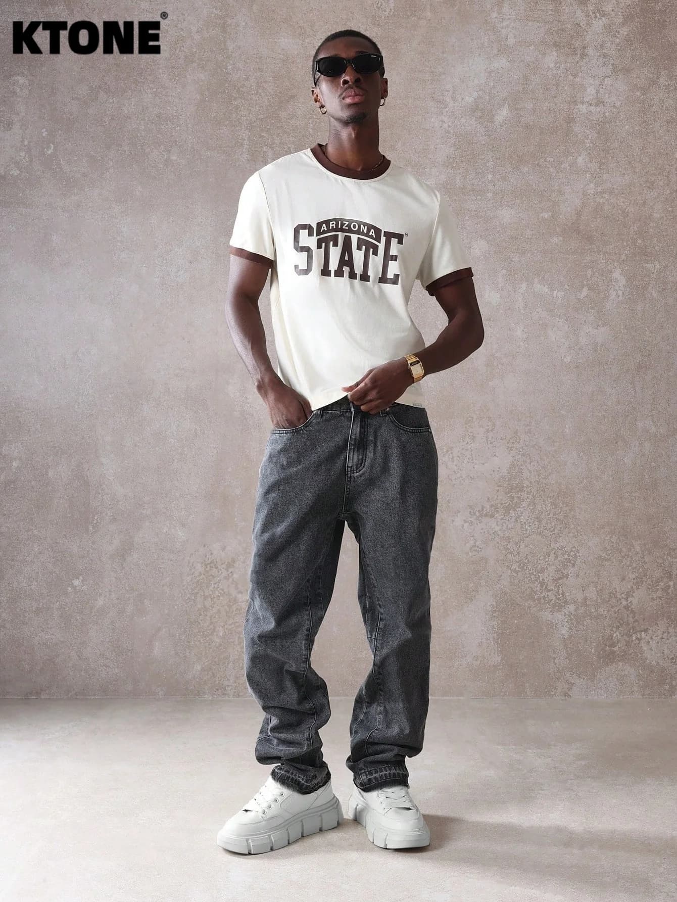 Jeans Slim Grigi alla Moda per Uomo, Stile Originale Y2K Drip, Streetwear in Denim, Senza Accessori o Cinture Incluse
