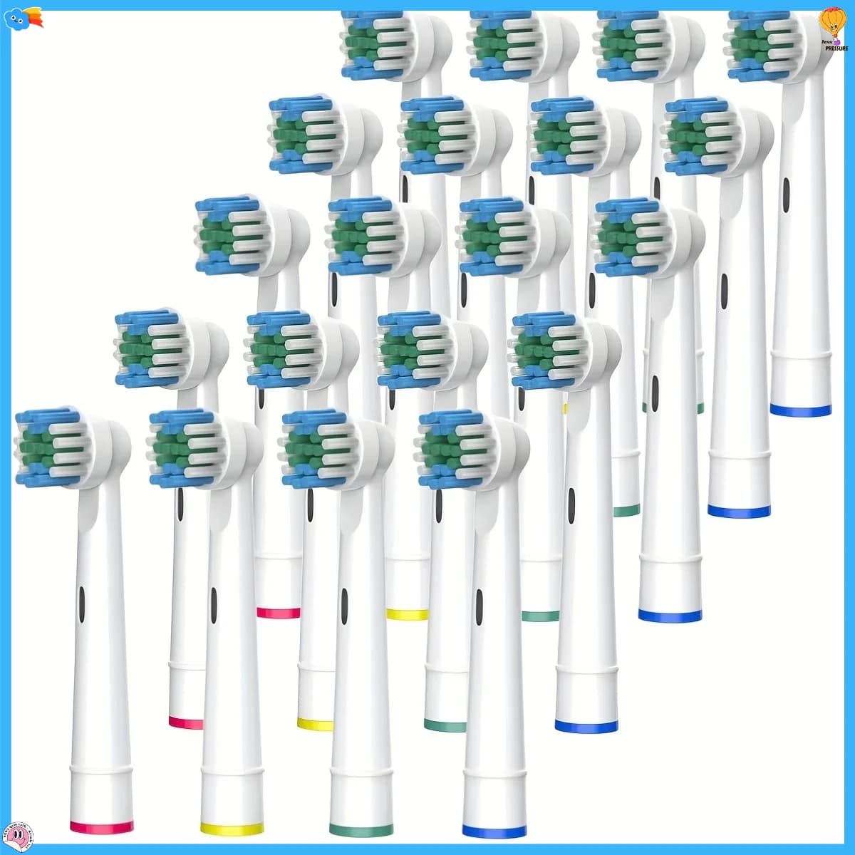 New 4/12/16/20 toothbrush spare heads compatible with professional electric toothbrush heads Oral-B Braun