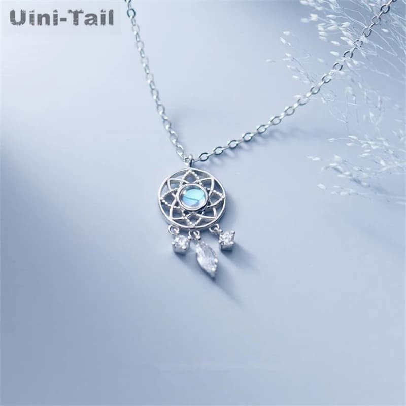 Uini Tail Hot Selling New 925 sterling silver Fashion Moonlight Dream Catcher Necklace Exquisite Trend and Dynamic temperament