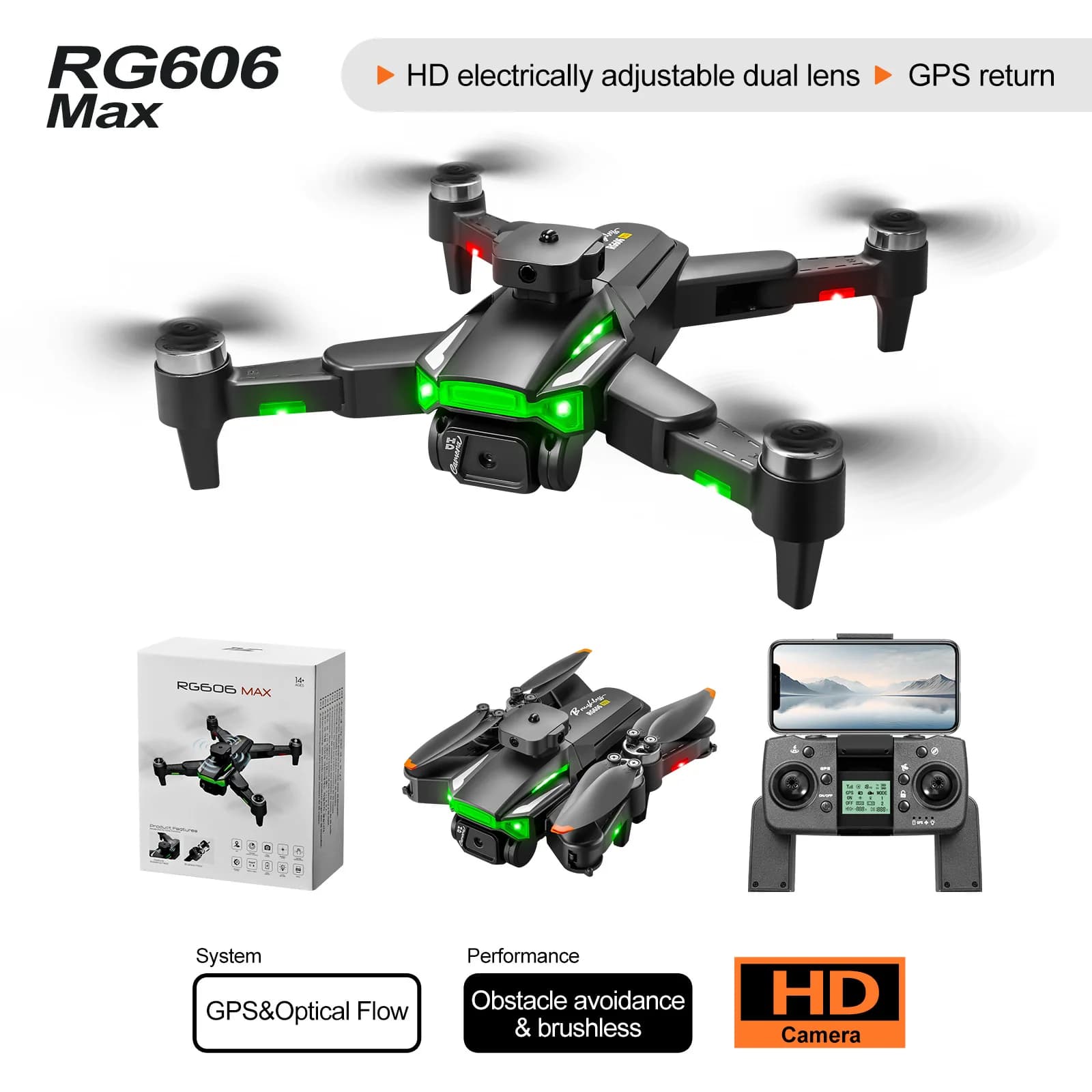 RG606MAX Drone 8K Professionale HD Camera Droni 5G WIFI FPV 4k UAV telecomando a grande schermo RC Dron Giocattoli per bambini RG606 max