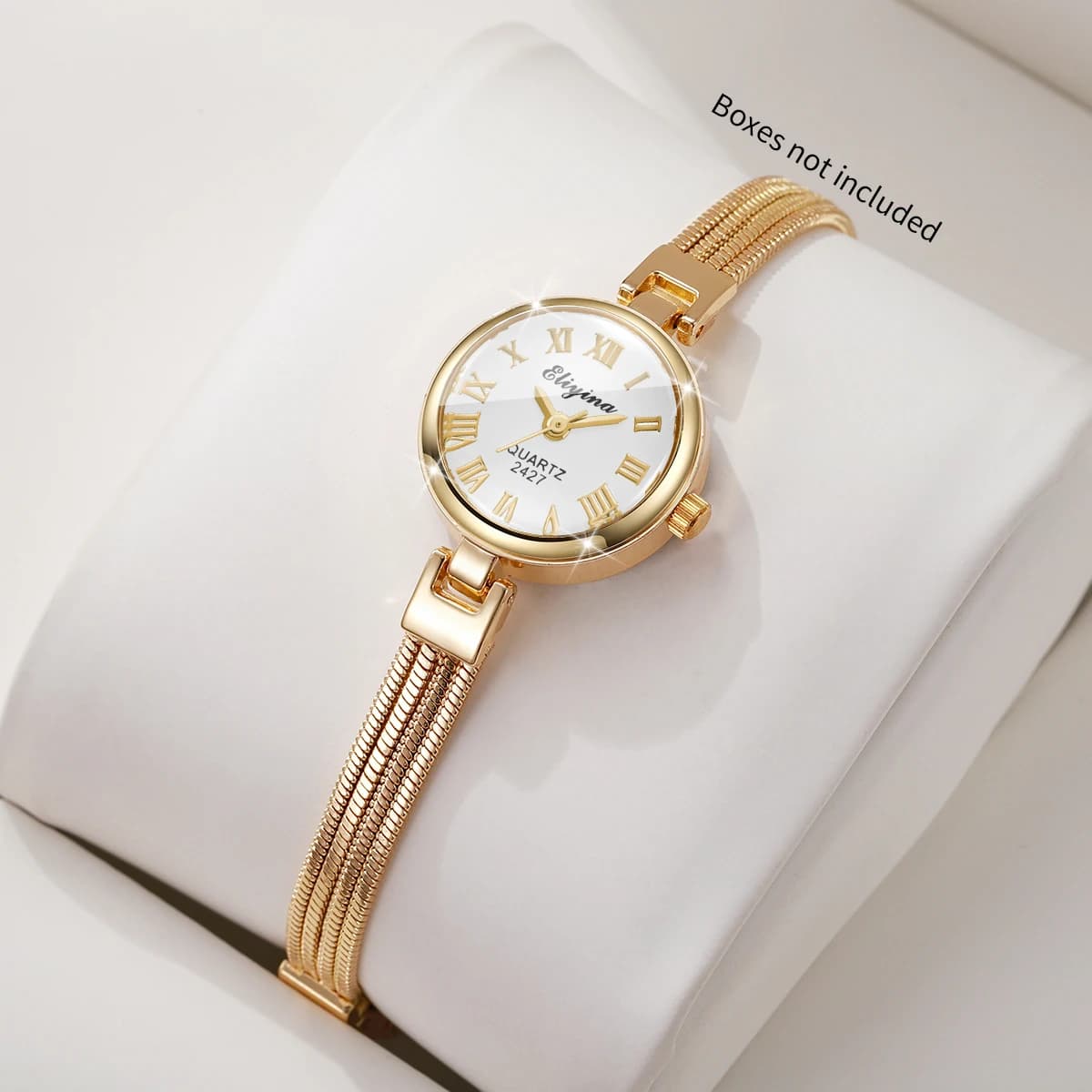 Fashion Slim Bracelet Band Women Quartz Watch Elegant Roma Dial Ladies Dress Wristwatches Clock Relogio Feminino（Without Box）