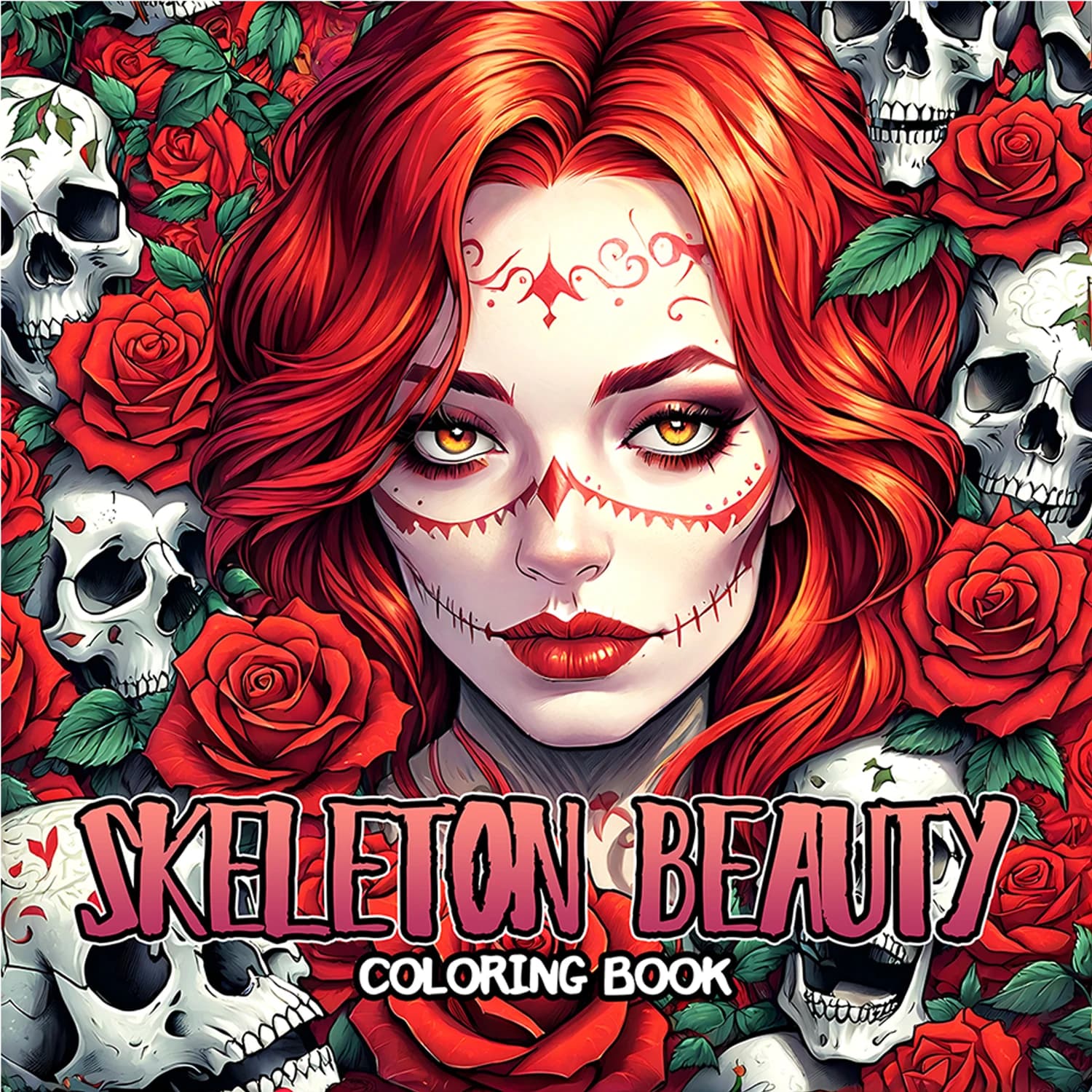 Skeleton Beauty Coloring Book for Adults Stress Relief DIY Painting Drawing Art Activity Book Perfect Gift for Relaxation