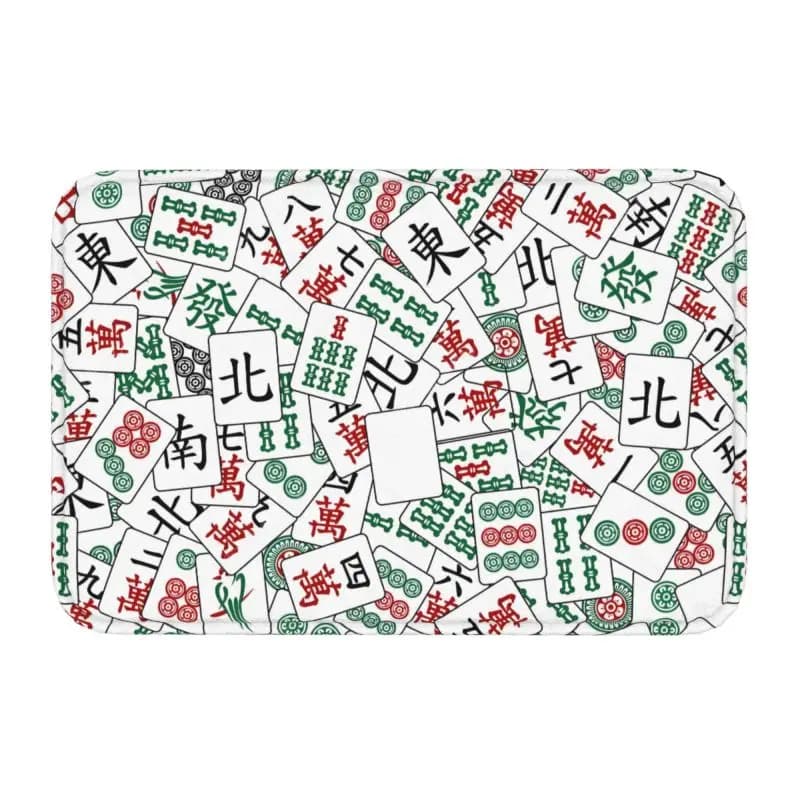 Piastrelle Mahjong personalizzate Modello di gioco Tappetini da ingresso per porta del pavimento anteriore Cucina esterna Bagno Zerbino Tappeto per WC