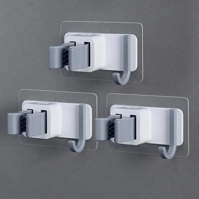 1/2/3PCS ABS Wall Mounted Mop Storage Rack No Nail Holder Waterproof CorrosionResistant Household Organizer For Bathroom Kitche