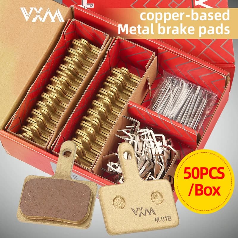 VXM Metal Copper Based Oil Brake Pads Wear-Resistant MTB Bicycle Disc Brake 25 Pairs Of Boxed Bike Disc Brake Pads Accessories
