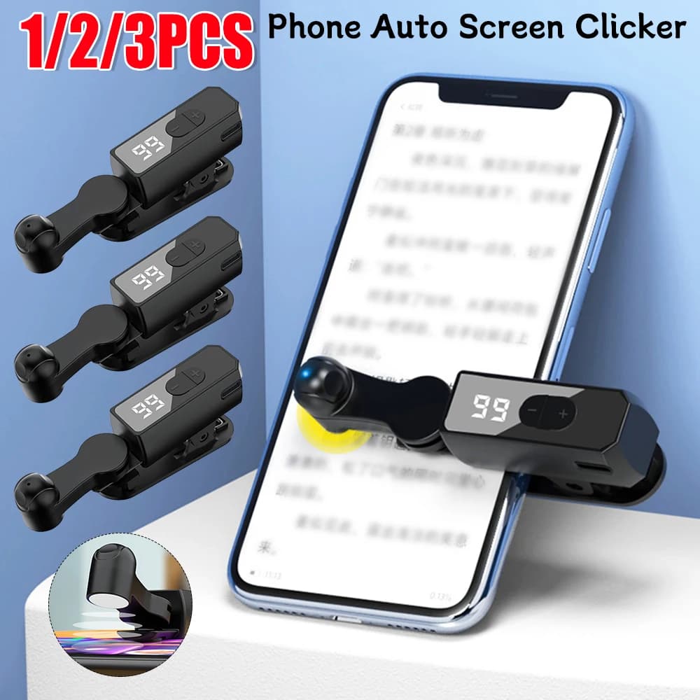 1/2/3PCS Schermo Clicker Automatico Per Smart Phone App Video Streaming Live Gadget Smartphone Gioco Schermo Touch Treppiedi Schermo Tapper