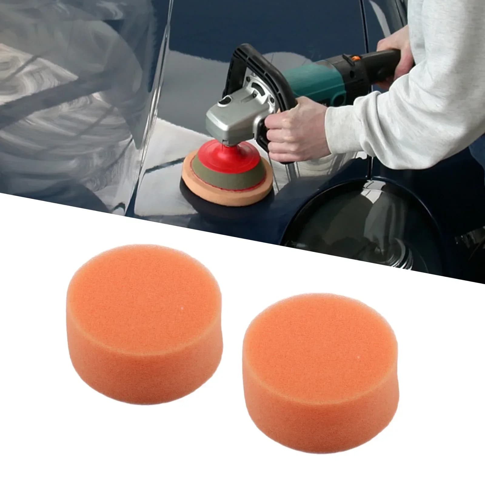 2 pz Auto Lucidatura Tampone di Lucidatura 2-7 pollici Lucidatura Ceretta Spugna Ruota di Lana Tampone di Lucidatura Spugna Piatta Lucidatore Strumenti A Disco Pulito
