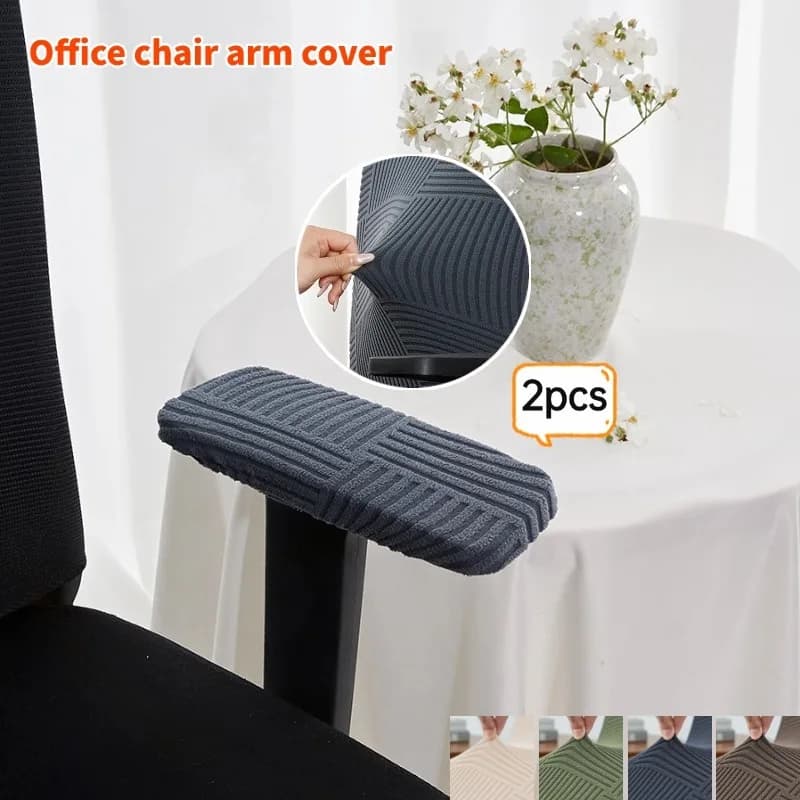 2Pcs/set Jacquard Office Chair Armrest Covers Elastic Gaming Chair Arm Covers Protector Slipcovers for Computer Chair Study Room
