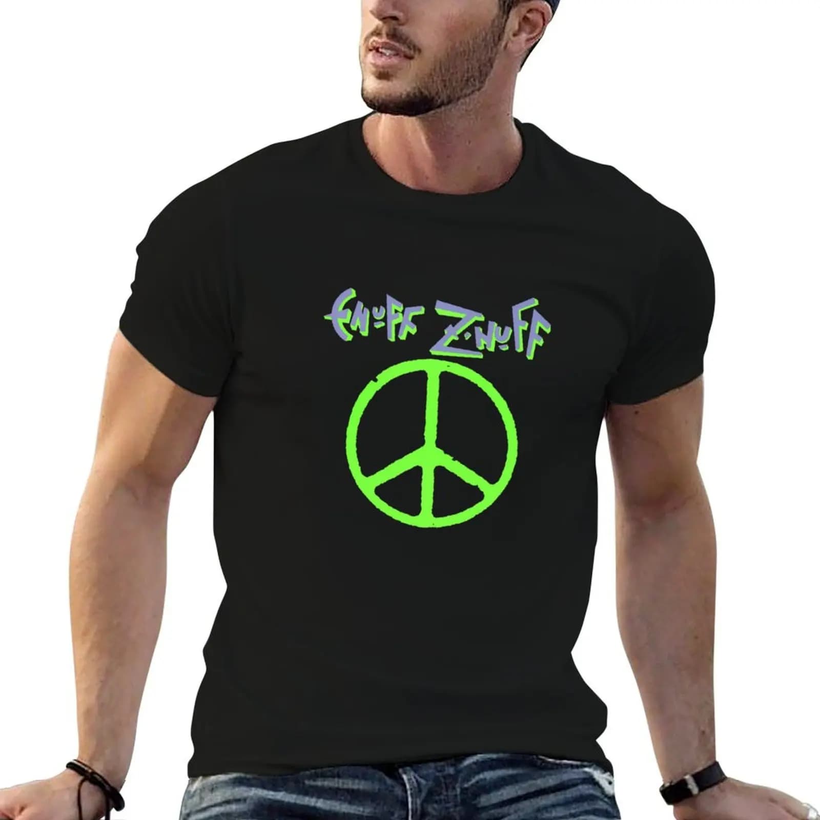 Enuff Z&x27; Nuff American Rock Band 1989 Album Logo Design T-Shirt Basic Simple Casual Short Sleeve Tee