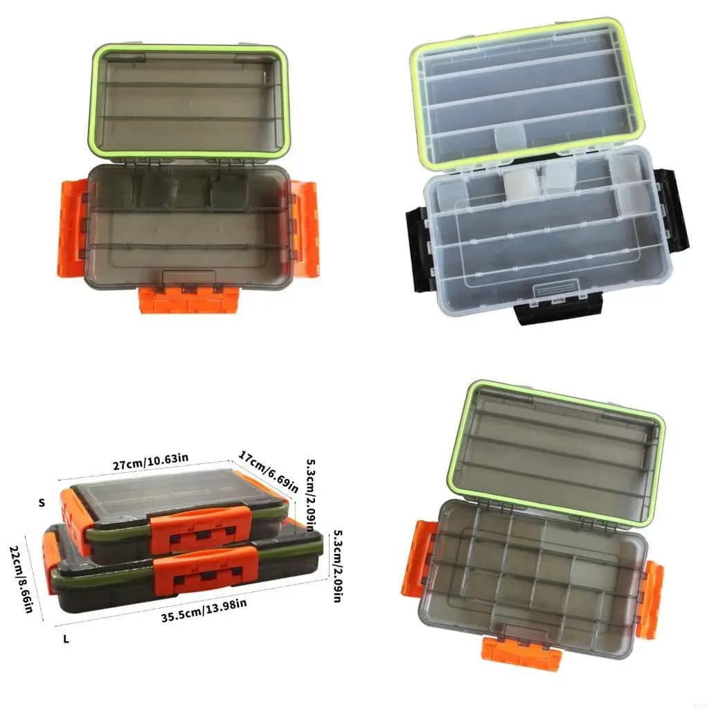 Versatile cassetta degli attrezzi in plastica per attrezzatura da pesca con scomparto mobile