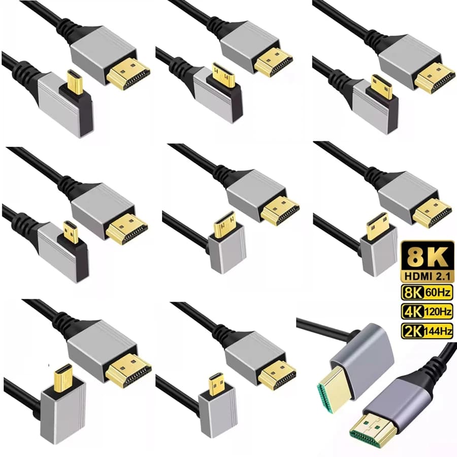 HDMI Micro Cable Compatible with HDMI 8K for GoPro Hero Raspberry Pi 4 Sony A6000 Nikon Yoga 3 Camera Raspberry Pi Mini Cable HDMI