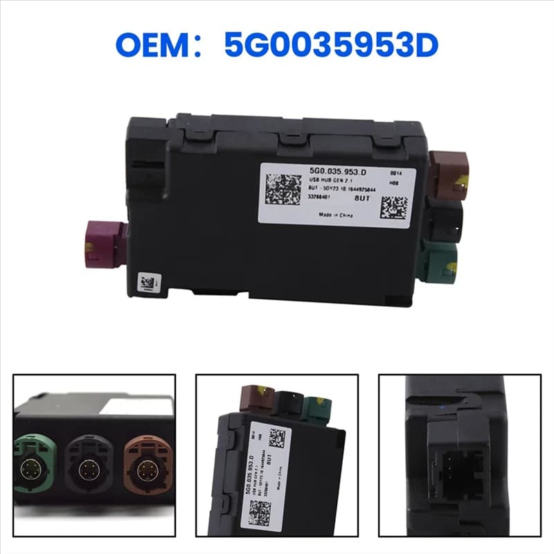 5G0035953D Modulo splitter per auto per VW PASSAT B8 per Golf Adattatore convertitore HUB USB 5G0 035 953 D