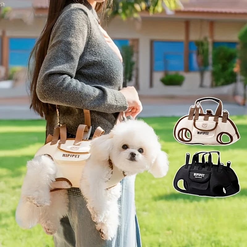 Zaino da trazione traspirante portatile da esterno Guinzaglio per cani Imbracatura per cani e gatti Borsa per gatti da trasporto o a tracolla Forniture per animali domestici