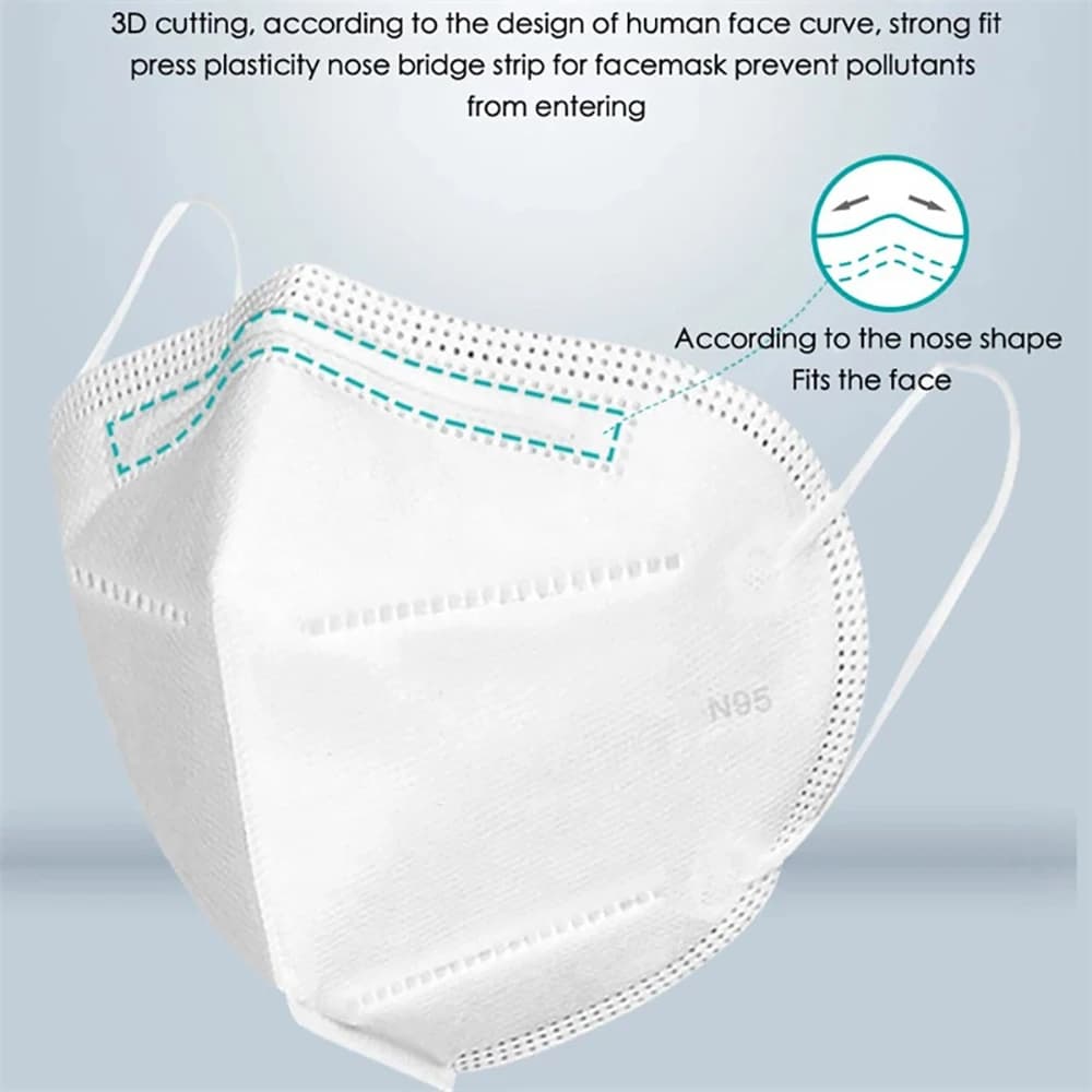 50PCS Face Masks Safety Dust Respirator Adults 5 Layers Filter Face Mask Mouth mask Protective Mascarillas