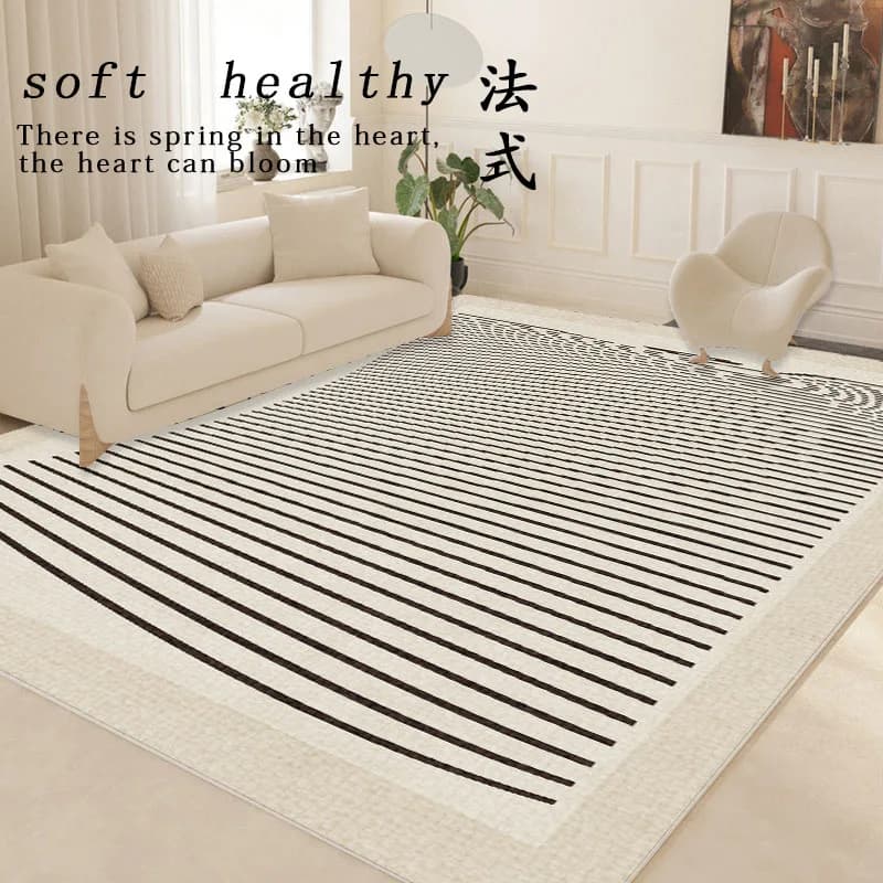 Minimalist Striped Bedroom Carpet Home Washable Mat Simple Geometry Large Area Study Rug Large 300x400cm Carpets for Living Room