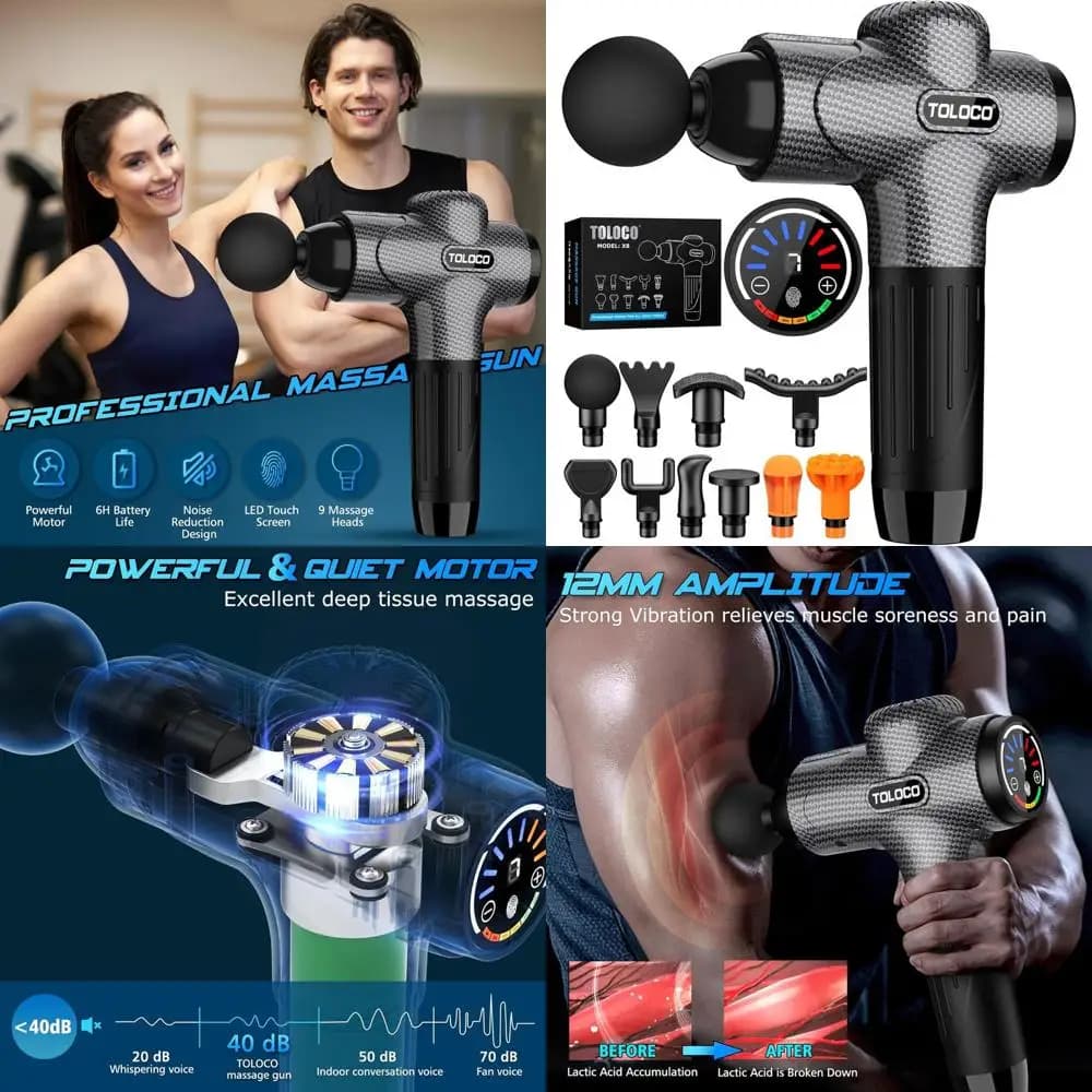 Advanced Massage Gun for Deep Fabrics with 10 Athletes - Silent, Ideal for Relieving Pain and Valentine's Gifts