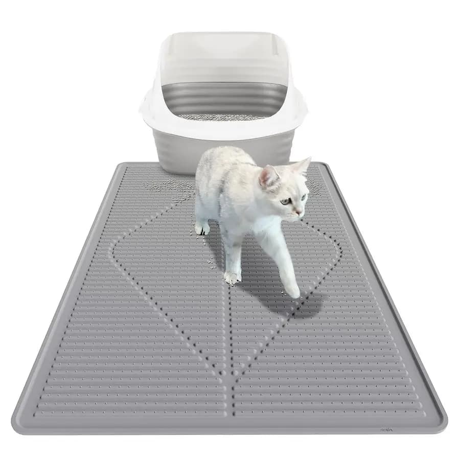 Tappetino per lettiera per gatti XXL Tappetino per lettiera impermeabile per gattini per pavimento Tappetino per lettiera extra large per animali domestici Tappetino per lettiera in silicone Forniture per gatti amp A